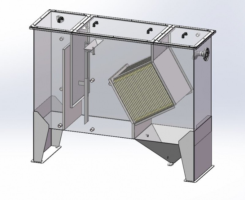 Filtre décanteur inox sur pieds