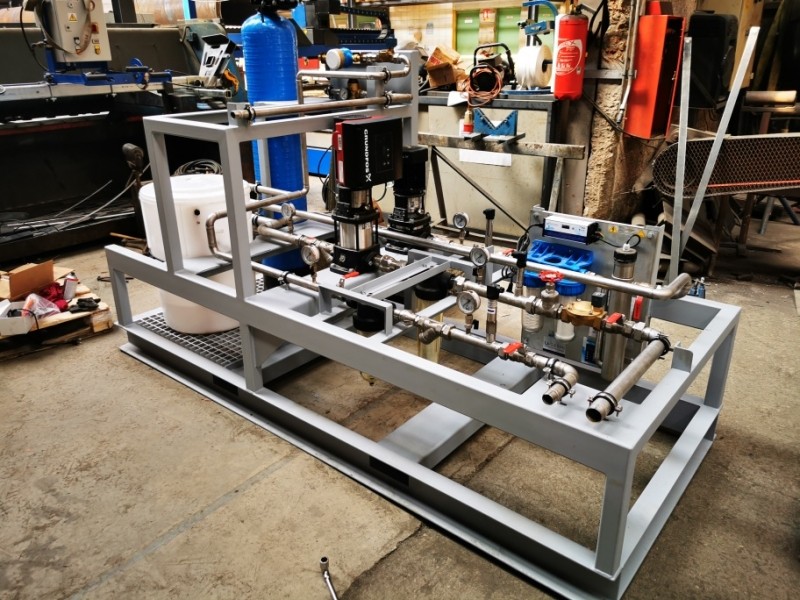 Skid de préparation et distribution de fluides