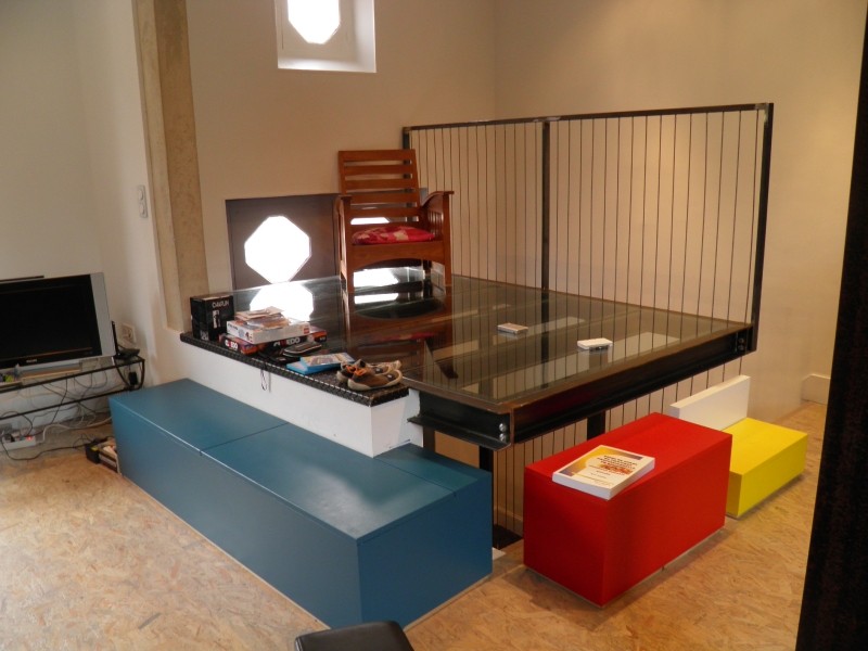 Passerelle plancher verre