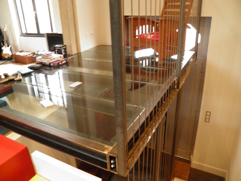 Passerelle plancher verre