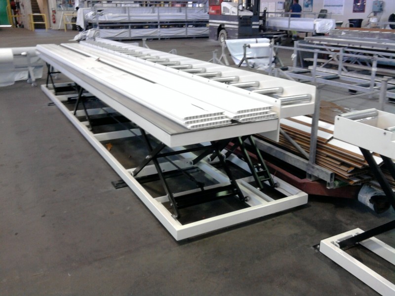 Ensemble de tables pour ligne de production