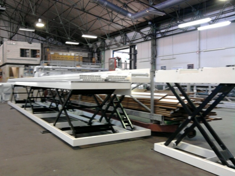 Ensemble de tables pour ligne de production