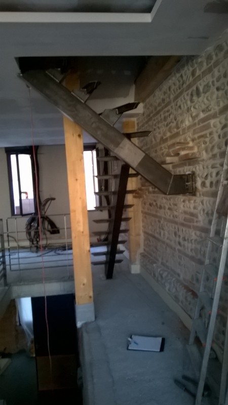 Pose des limons sans marches
