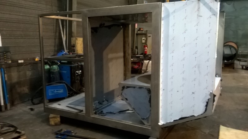 Châssis inox pour machine agro alimentaire